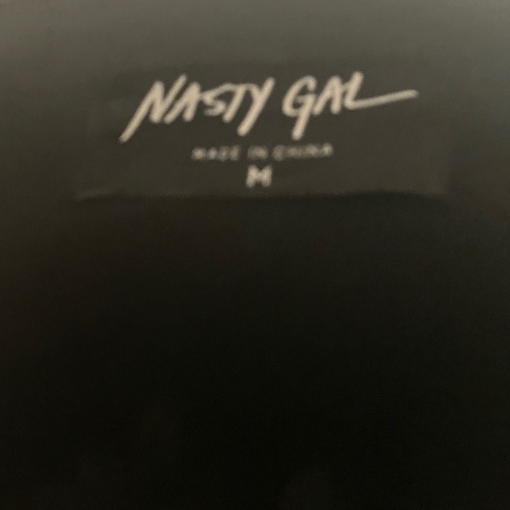 Nasty Gal Black Embroidered Floral Tie-Front Wrap Top - Picture 6 of 9